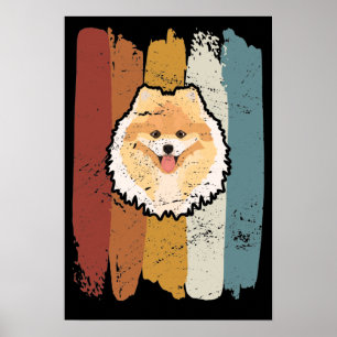Affiche Sourire Poméranien Rétro