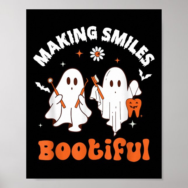 Affiche Sourires Botiful Ghost Dentist Dent Halloween Dent (Devant)