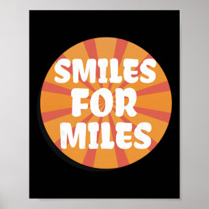 Affiche Sourires pour des kilomètres Yoga Énergie Positive