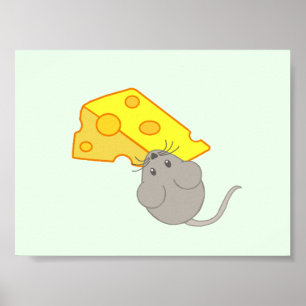 Affiche Souris au fromage