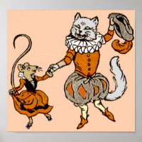 souris dansant avec un chat