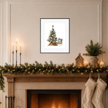Souris de Noël sous l'arbre
