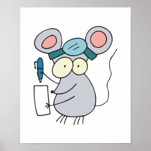 Affiche souris docteur drôle