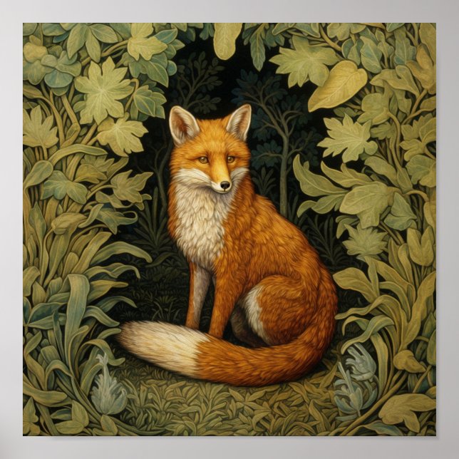 Affiche souris et fleurs Art nouveau (Devant)