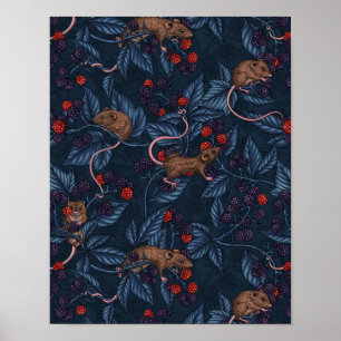 Affiche Souris et mûres sur la marine