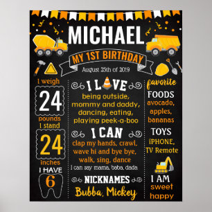 Affiche Sous Construction Camions Voitures Embarquement d'