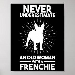 Affiche Sous-Estimer Une Vieille Femme Avec Un Chien À Bal