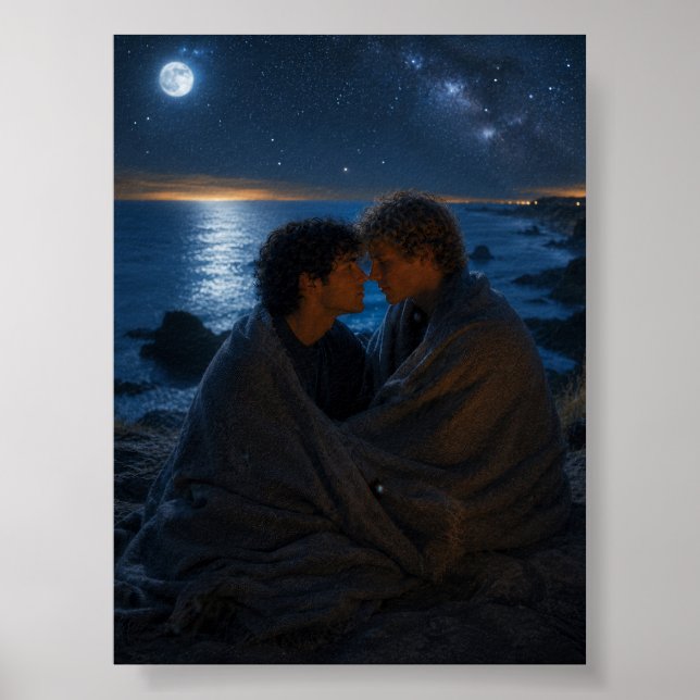 Affiche Sous la même lune | Projet d'art gay (Devant)
