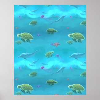Affiche Sous la mer
