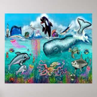 Affiche Sous la mer