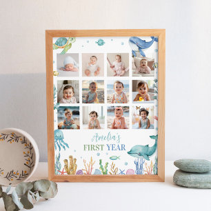 Affiche Sous la mer Anniversaire de la photo Jalon Signal