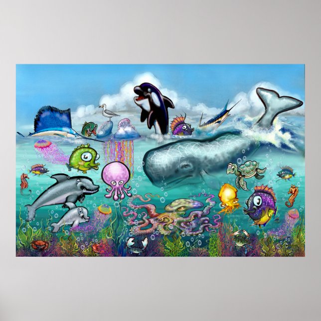 Affiche Sous la mer avec Aqua Babies (Devant)