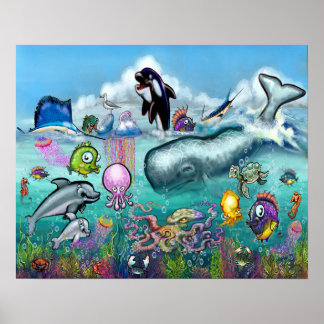 Affiche Sous la mer avec Aqua Babies