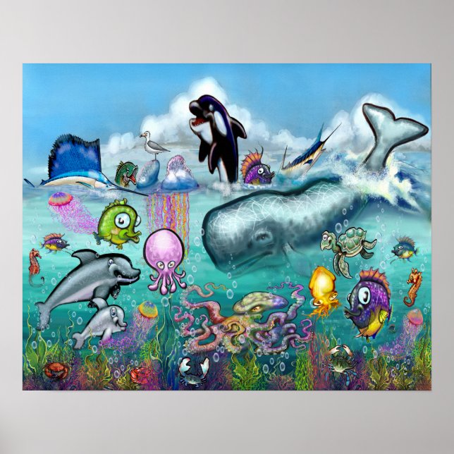 Affiche Sous la mer avec Aqua Babies (Devant)