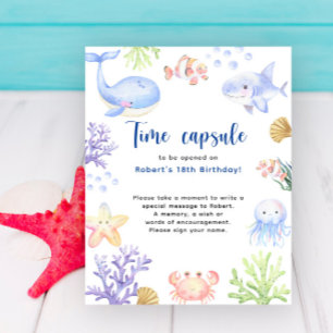 Affiche Sous la mer Capsule Temporelle 1er anniversaire