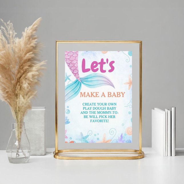 Affiche Sous la mer faire un panneau de jeu Baby shower bé (Créateur téléchargé)