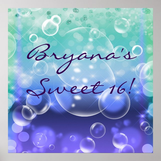 Affiche Sous la mer Tropical Ocean fête d'anniversaire (Devant)