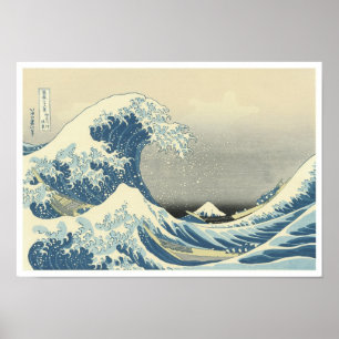 Affiche Sous la vague de Kanagawa, Hokusai, 1830-1832