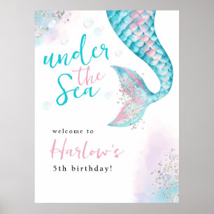 Affiche Sous l'Affiche de bienvenue d'anniversaire de la s