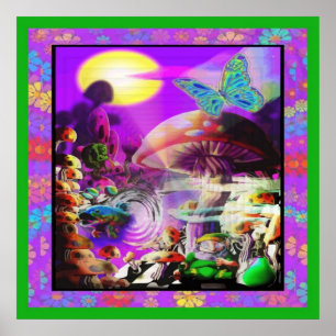 Affiche Sous l'affiche des champignons