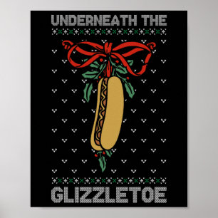 Affiche Sous le Glizzletoe drôle de Noël