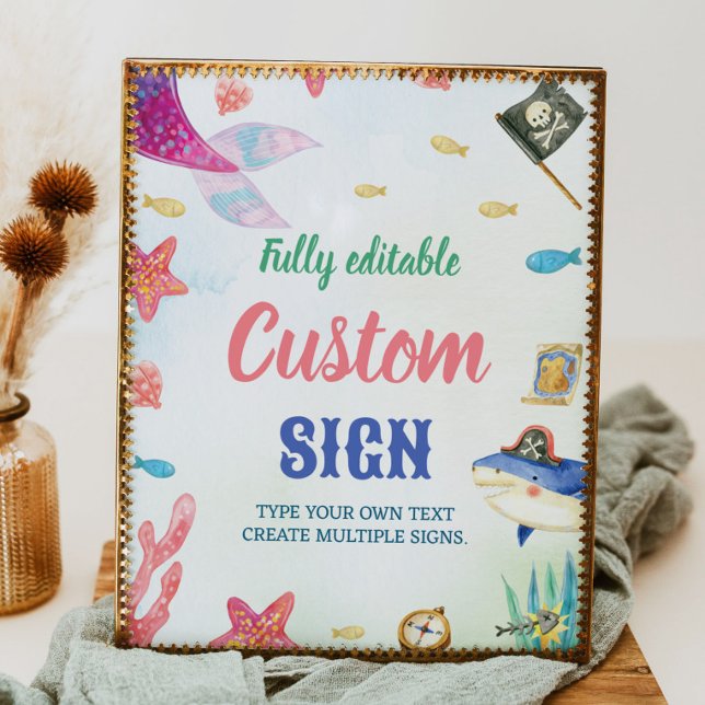 Affiche Sous le panneau de la table de fête d'anniversaire (Créateur téléchargé)