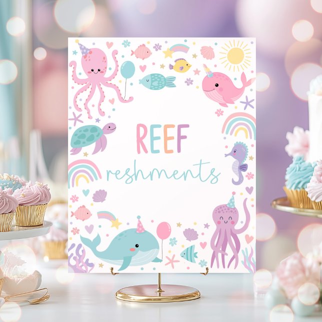 Affiche Sous le parti Sea Ocean Reef Reshments (Créateur téléchargé)