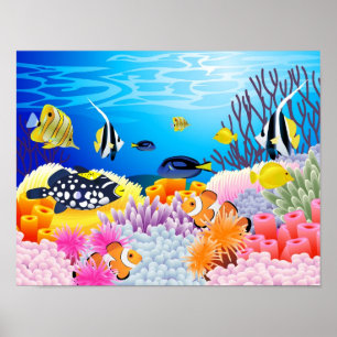 Affiche Sous l'eau