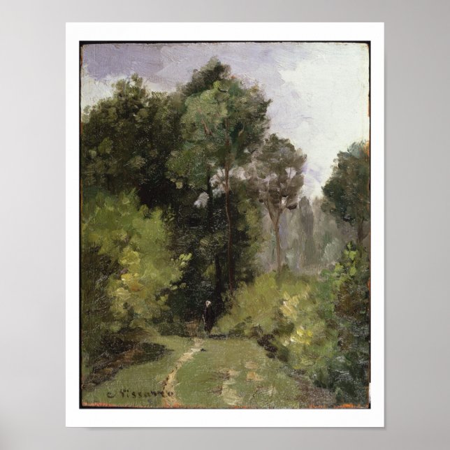 Affiche Sous les arbres, 1864 (huile à bord) (Devant)