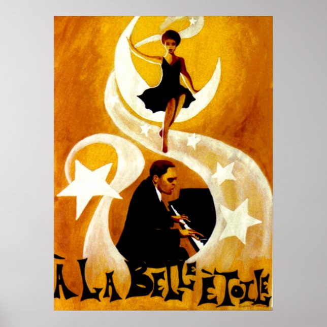 Affiche Sous Les Belles Étoiles Sur Toile (Devant)