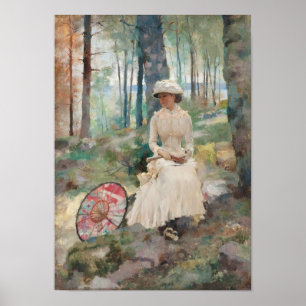 Affiche Sous les bouleaux CC0954 Albert Edelfelt petit