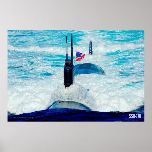 AFFICHE SOUS-MARINE D'ATTAQUE RAPIDE - SSN-770 (Devant)