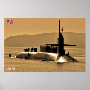 AFFICHE SOUS-MARINE DES MISSILES DE CROISIÈRE - SSGN-728