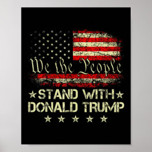Affiche Soutenez L'Amérique Avec Donald Trump 2024