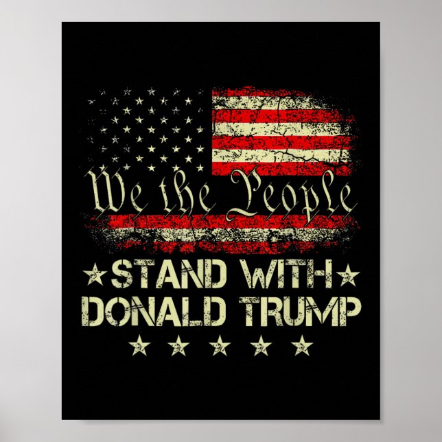 Affiche Soutenez L'Amérique Avec Donald Trump 2024 (Devant)
