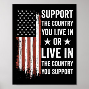 Affiche Soutenez le pays dans lequel vous vivez Drapeau am