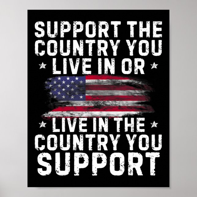Affiche Soutenez le pays dans lequel vous vivez ou soutene (Devant)