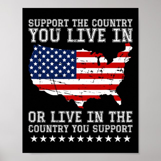 Affiche Soutenez le pays dans lequel vous vivez ou soutene (Devant)