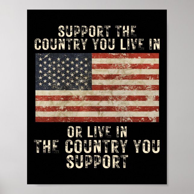Affiche Soutenez le pays dans lequel vous vivez ou soutene (Devant)