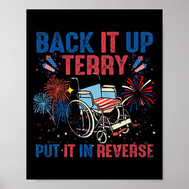 Affiche Soutenez-le Terry Mettez-le à l'envers Drapeau de  (Devant)