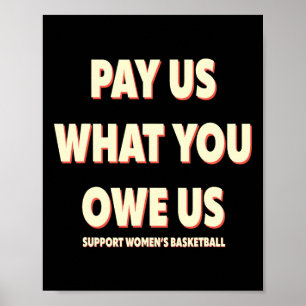 Affiche Soutenez les femmes Sketll Payez-nous ce que vous