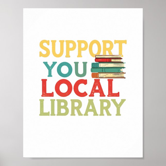 Affiche Soutenez les lecteurs de livres de votre bibliothè (Devant)