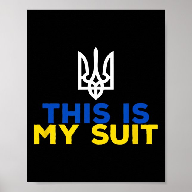 Affiche Soutenez l'Ukraine C'est Mon Costume Drapeau Ukrai (Devant)