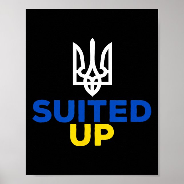 Affiche Soutenez l'Ukraine C'est Mon Costume Drapeau Ukrai (Devant)