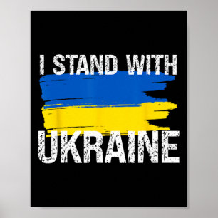 Affiche Soutenez l'Ukraine Drapeau de l'Ukraine pour l'amo