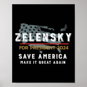 Affiche Soutenez l'Ukraine et Zelensky Les héros ne porten