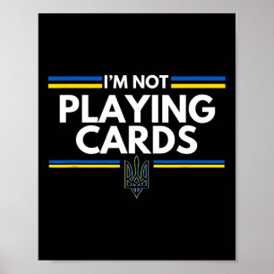 Affiche Soutenez l'Ukraine Je ne joue pas aux cartes Espri