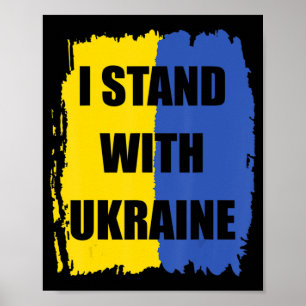 Affiche Soutenez l'Ukraine Je prends position avec l'Ukrai