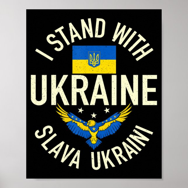 Affiche Soutenez L'Ukraine Je Prends Position Avec L'Ukrai (Devant)