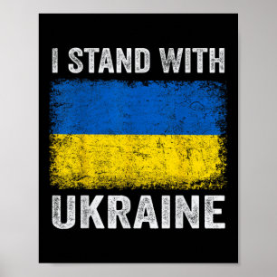 Affiche Soutenez L'Ukraine Je Prends Position Avec L'Ukrai